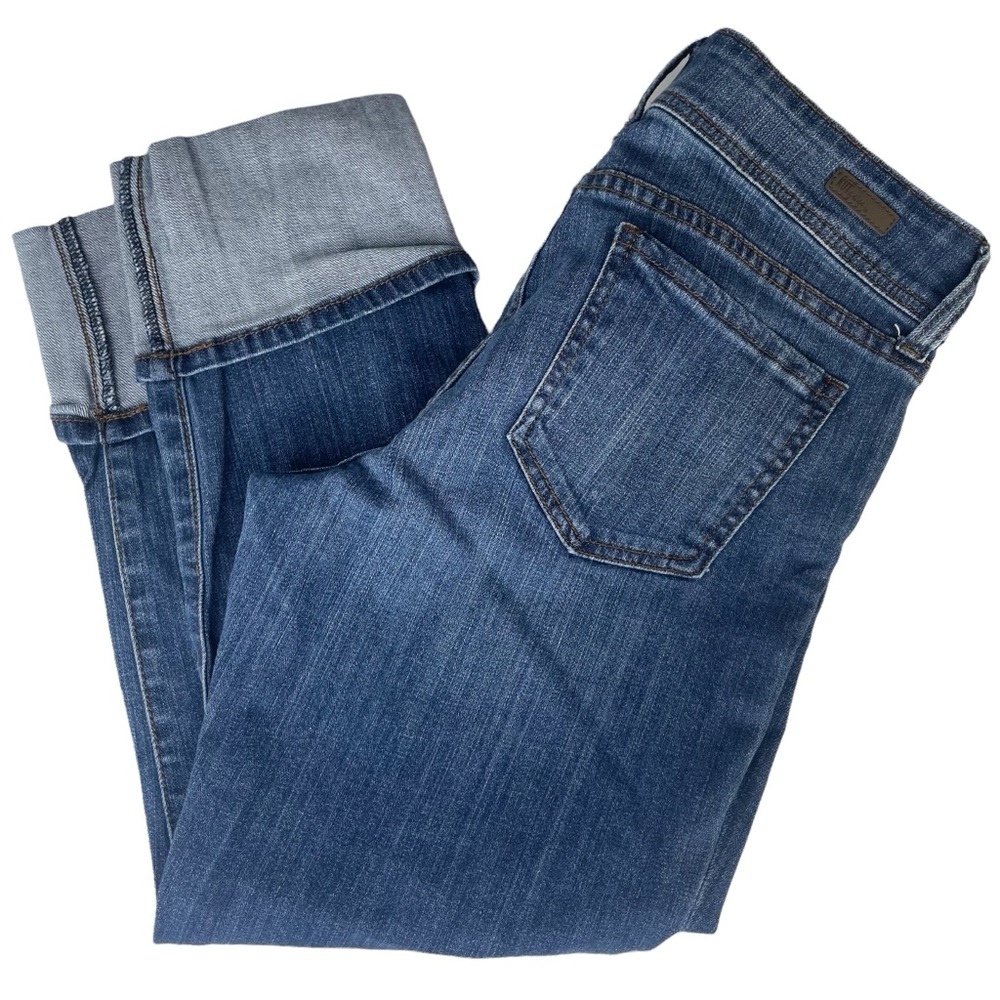 Kut From The Kloth Cameron Straight Leg Cuffed Jeans Sz 8 - Picture 4 of 11